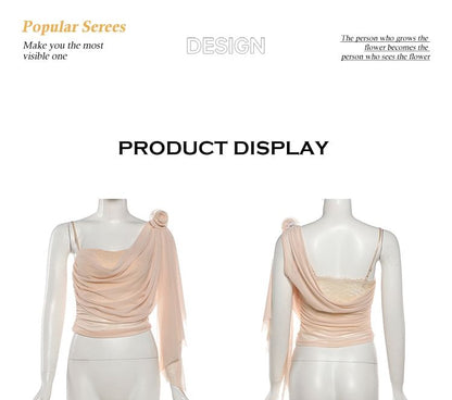 Asymmetric Sleeveless Crop Top and High Waist Mermaid Skirt Set