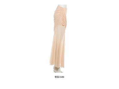 Asymmetric Sleeveless Crop Top and High Waist Mermaid Skirt Set