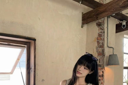 Scoop Neck Mock Two Piece Tank Top