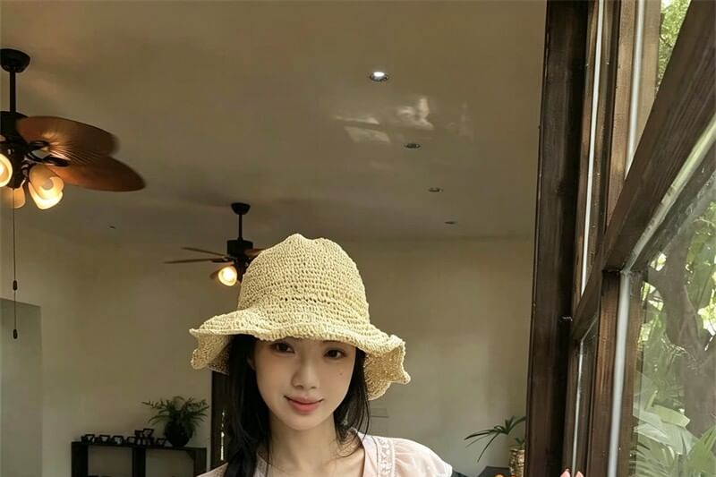 V-Neck Lace Trim Blouse with Short Sleeves