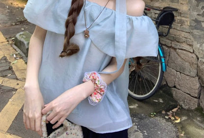 Off-Shoulder Mini Top with Sash
