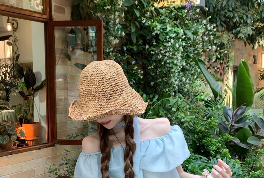Off-Shoulder Mini Top with Sash