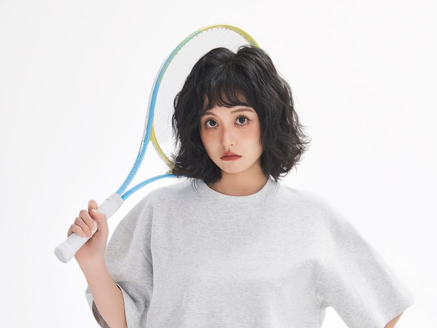 Oversized Plain Crew Neck Short Sleeve T-Shirt