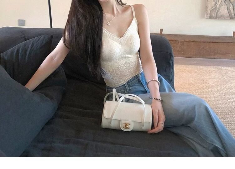 Padded Lace V-Neck Camisole Top