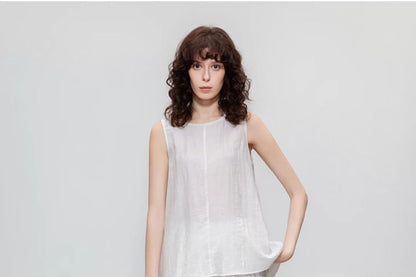 Linen Top and Wide Leg Pants Set
