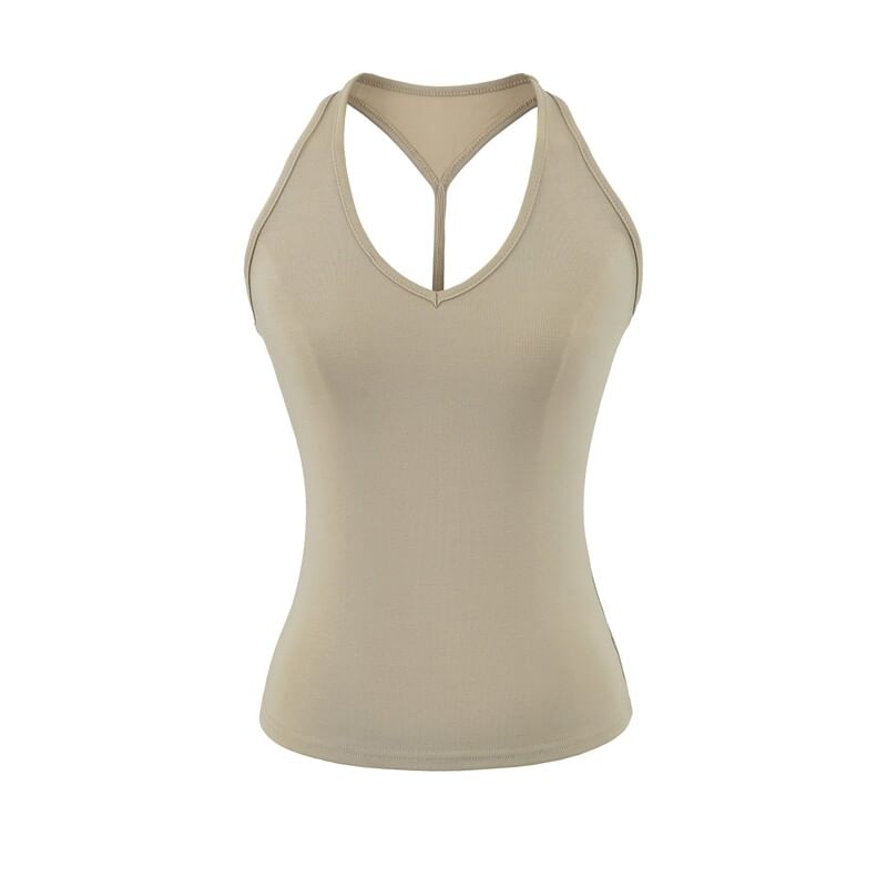 Racerback Sleeveless Solid Crop Top
