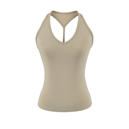 Racerback Sleeveless Solid Crop Top