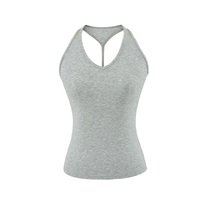 Racerback Sleeveless Solid Crop Top