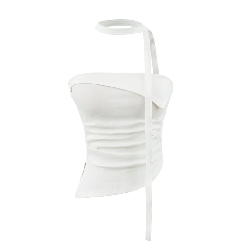 Asymmetric Tube Top with Twilly Scarf Set