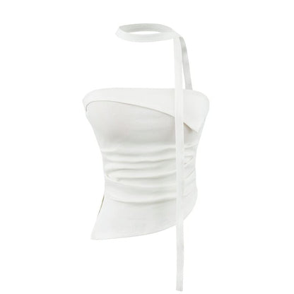 Asymmetric Tube Top with Twilly Scarf Set