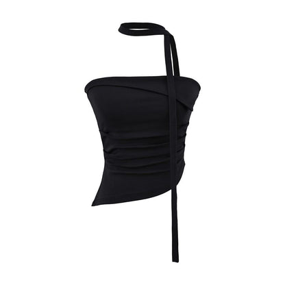 Asymmetric Tube Top with Twilly Scarf Set