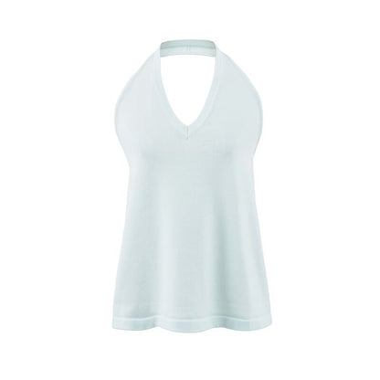 Flowy Halter Neck Solid Top