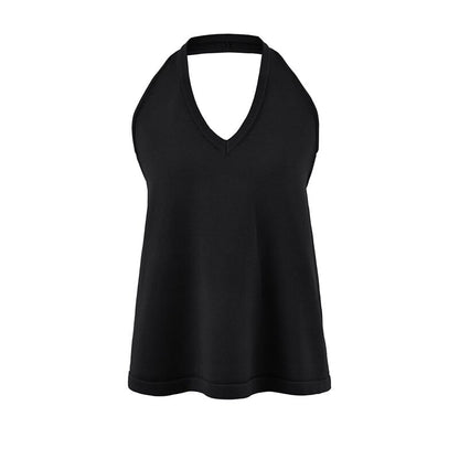 Flowy Halter Neck Solid Top