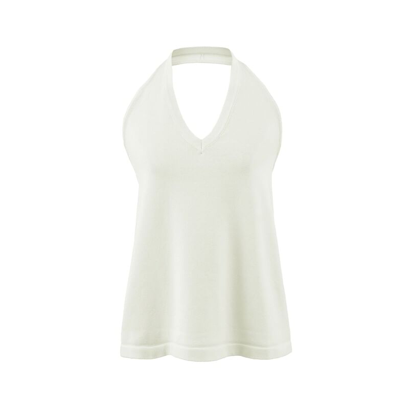 Flowy Halter Neck Solid Top