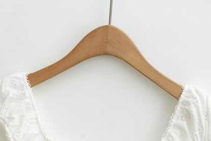 Square Neck Cap-Sleeve Crop Top