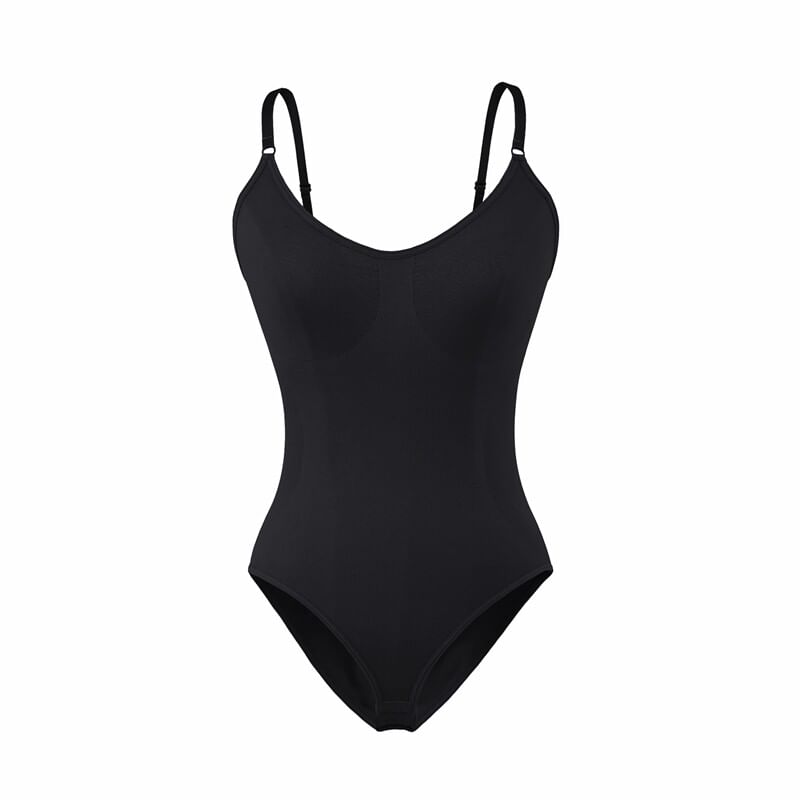 Spaghetti Strap Solid Bodysuit Top