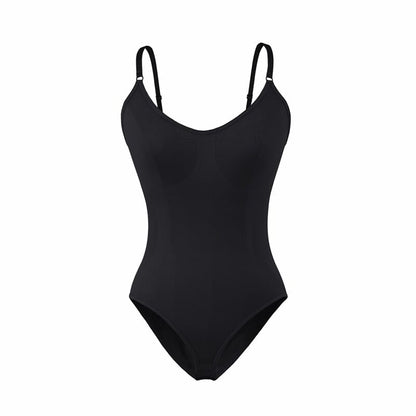 Spaghetti Strap Solid Bodysuit Top