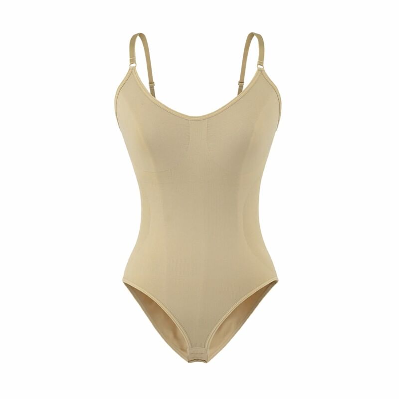 Spaghetti Strap Solid Bodysuit Top