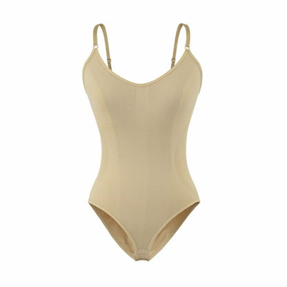 Spaghetti Strap Solid Bodysuit Top