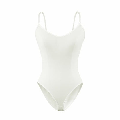 Spaghetti Strap Solid Bodysuit Top