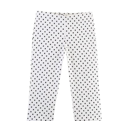 Capri Pants & Lace-Up Polka Dot Shirt Set