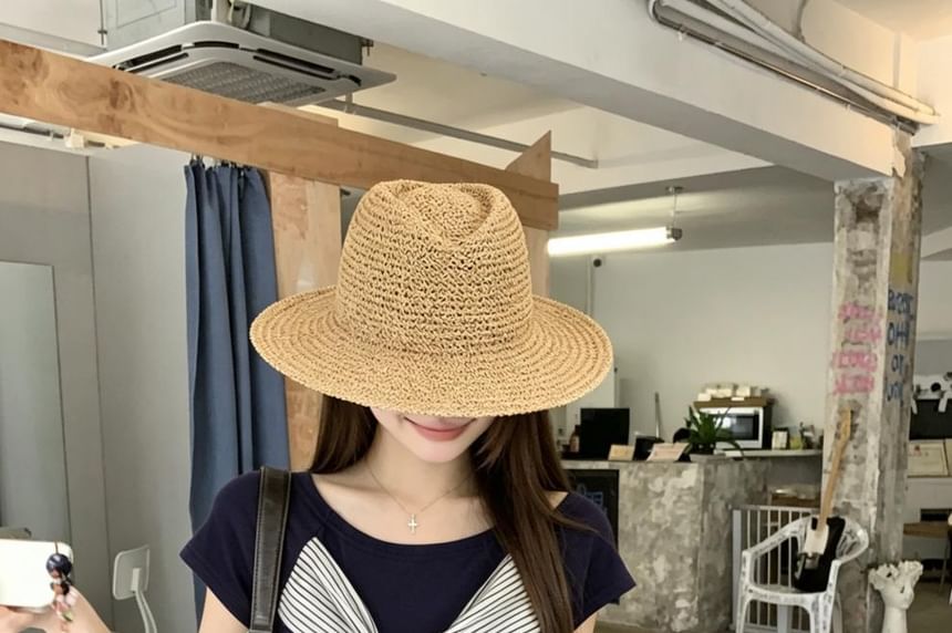 Round Neck Striped Tie Front T-Shirt