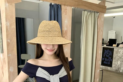 Round Neck Striped Tie Front T-Shirt