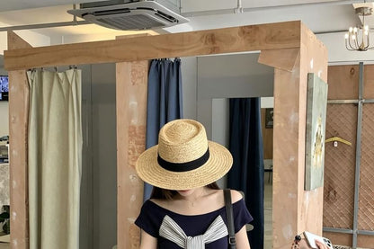 Round Neck Striped Tie Front T-Shirt