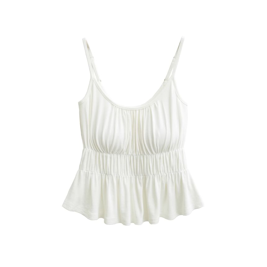 Ruched Scoop Neck Camisole Top
