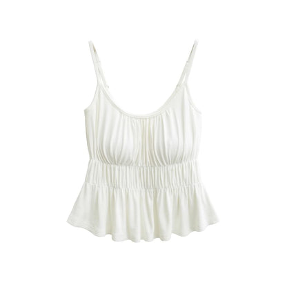 Ruched Scoop Neck Camisole Top