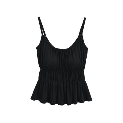 Ruched Scoop Neck Camisole Top