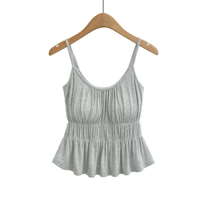 Ruched Scoop Neck Camisole Top