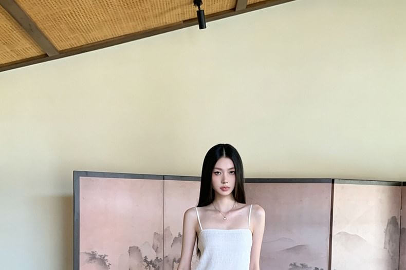 Lace Peplum Camisole and Baggy Pants Set