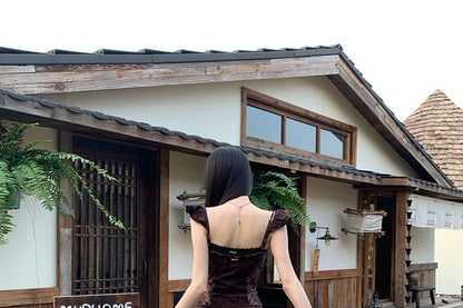 Lace Panel Crop Camisole and Mermaid Skirt