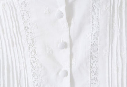 Frill Trim Scoop Neck Crop Top - Short Sleeve