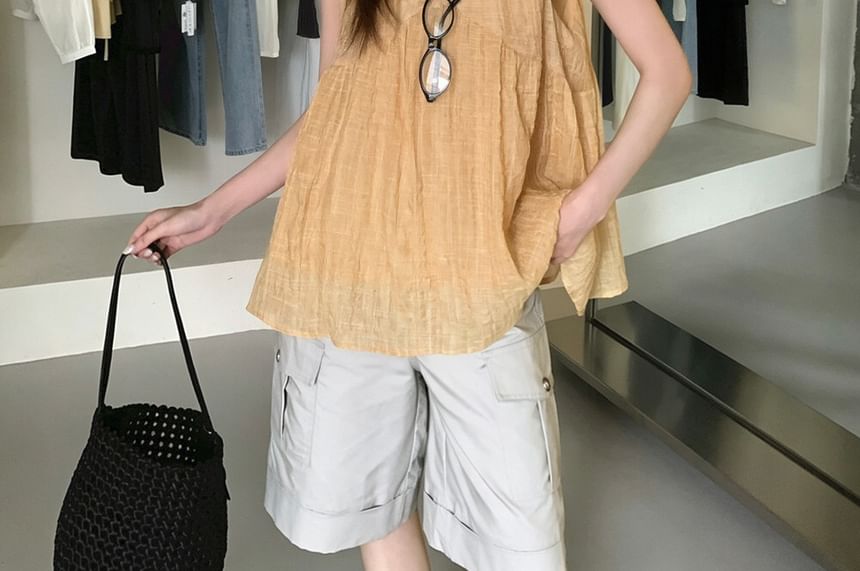 Frill Trim V-Neck Tank Top