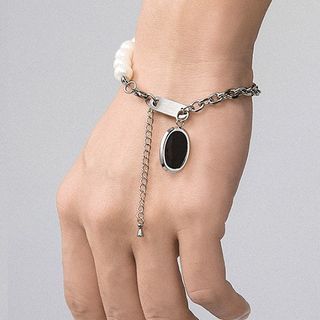 Faux Pearl Rhinestone Bracelet