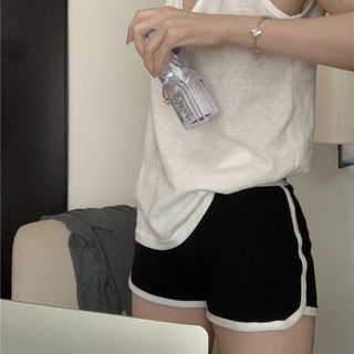 Scoop Neck Tank, Cardigan & Trim Shorts Set