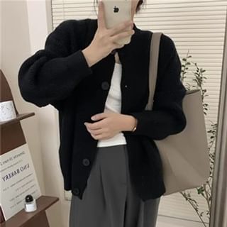 Round Neck Knit Cardigan