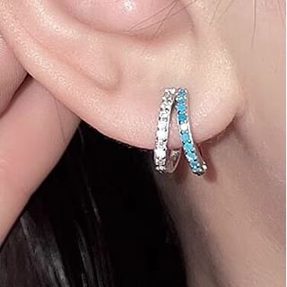 Earring Huggie Rhinestone