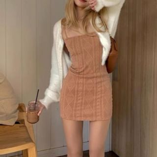 Spaghetti Strap Plain Mini Bodycon Dress