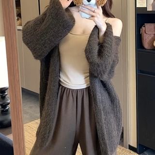 Plain Long Cardigan