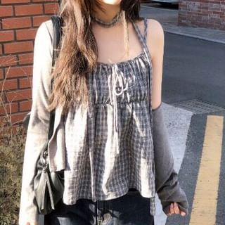 Flowy Checkered Camisole
