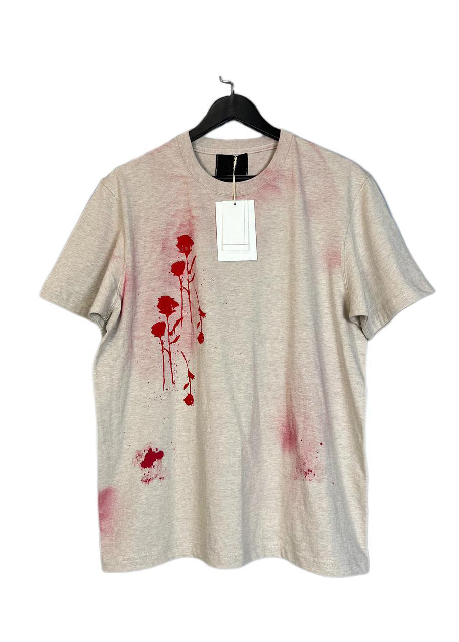 Lose Grau O Neck Tie Dye Baumwolle Herren T-shirt Sommer LK038