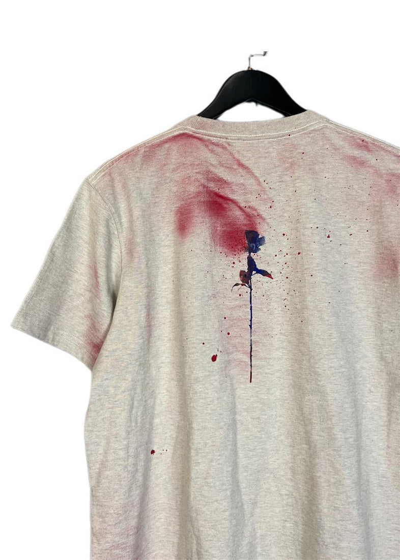 Lose Grau O Neck Tie Dye Baumwolle Herren T-shirt Sommer LK038