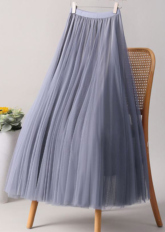 A Skirts Elastic Pink Waist Loose Line Tulle