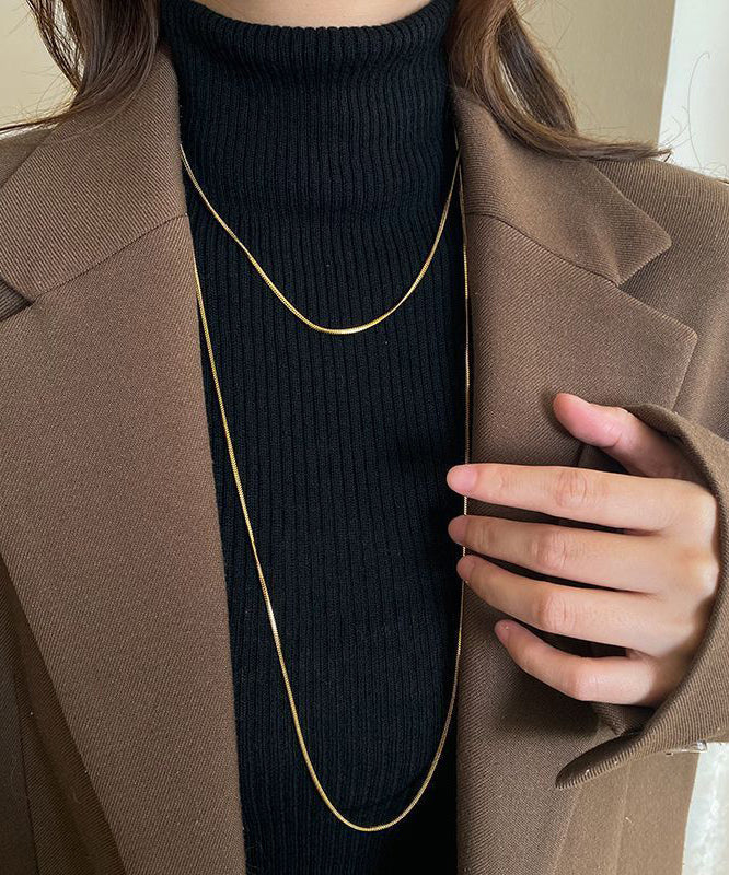 Double Silk Layer Loose Steel Stainless Necklace