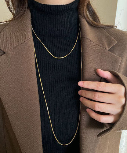 Double Silk Layer Loose Steel Stainless Necklace