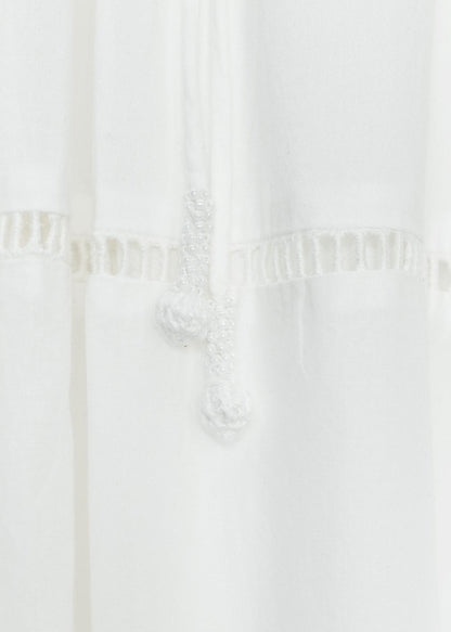 Pieces Skirts Cotton And White Out Hollow Set Loose Shirts Two