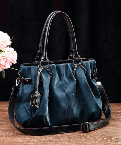 Capacity Large Tote Black Bag Leather Modern Calf